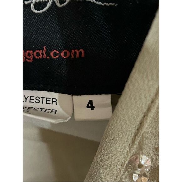 Mac Duggal Sleeveless V-Neck Sequined Midi Sheath Dress Nude Women's Size 4 - Picture 12 of 12